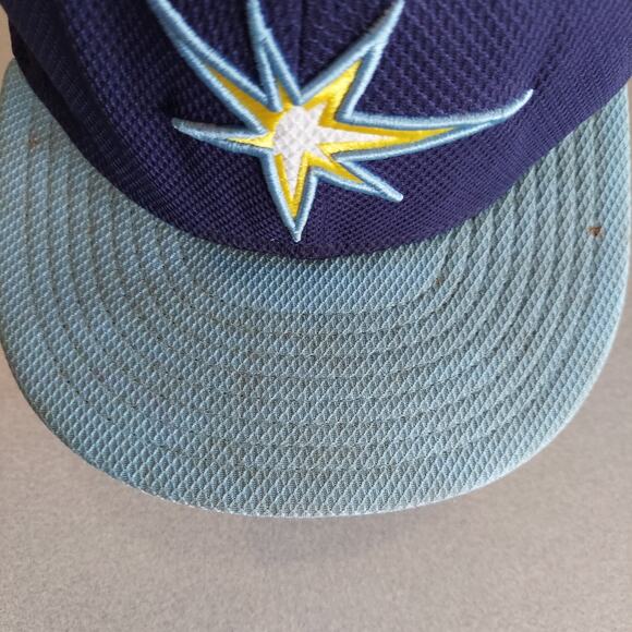 Tampa Bay Rays Hat Size 7 1/8 Blue MLB Athletic Collection New Era Baseball Cap - Picture 7 of 11